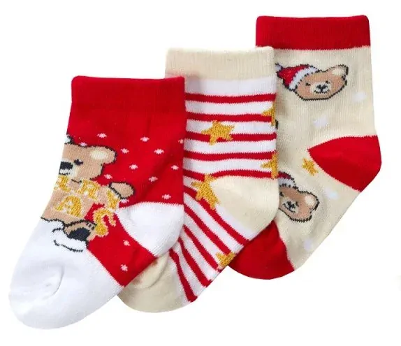 Vánoční ponožky 3 páry Méďa