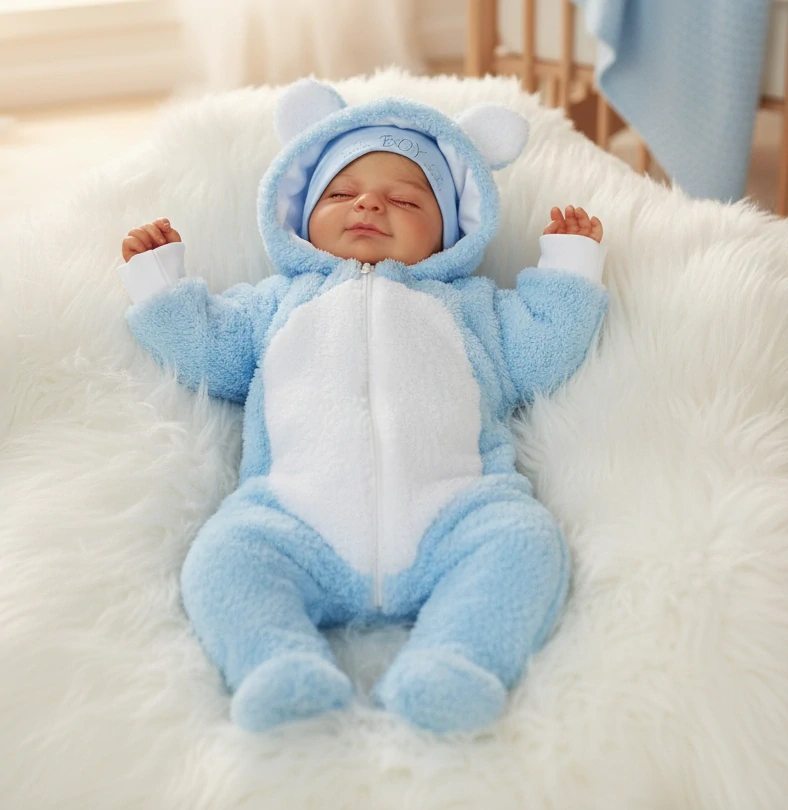 Kojenecký modrobílý overal Luna 50