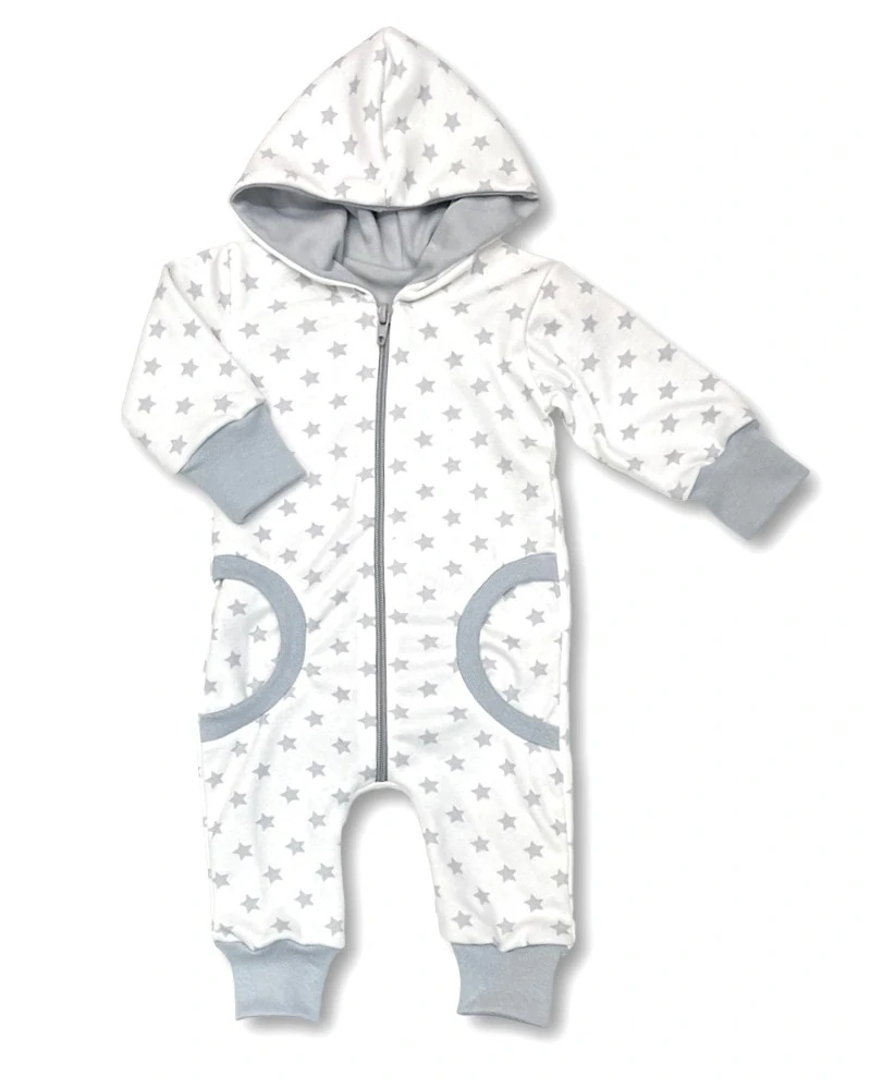 Kojenecký dvouvrstvý overal Šedá hvězda 86