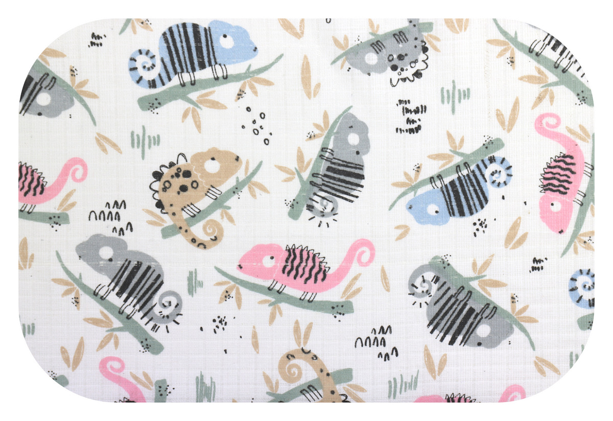 Dětská bavlněná plena Chameleon růžový