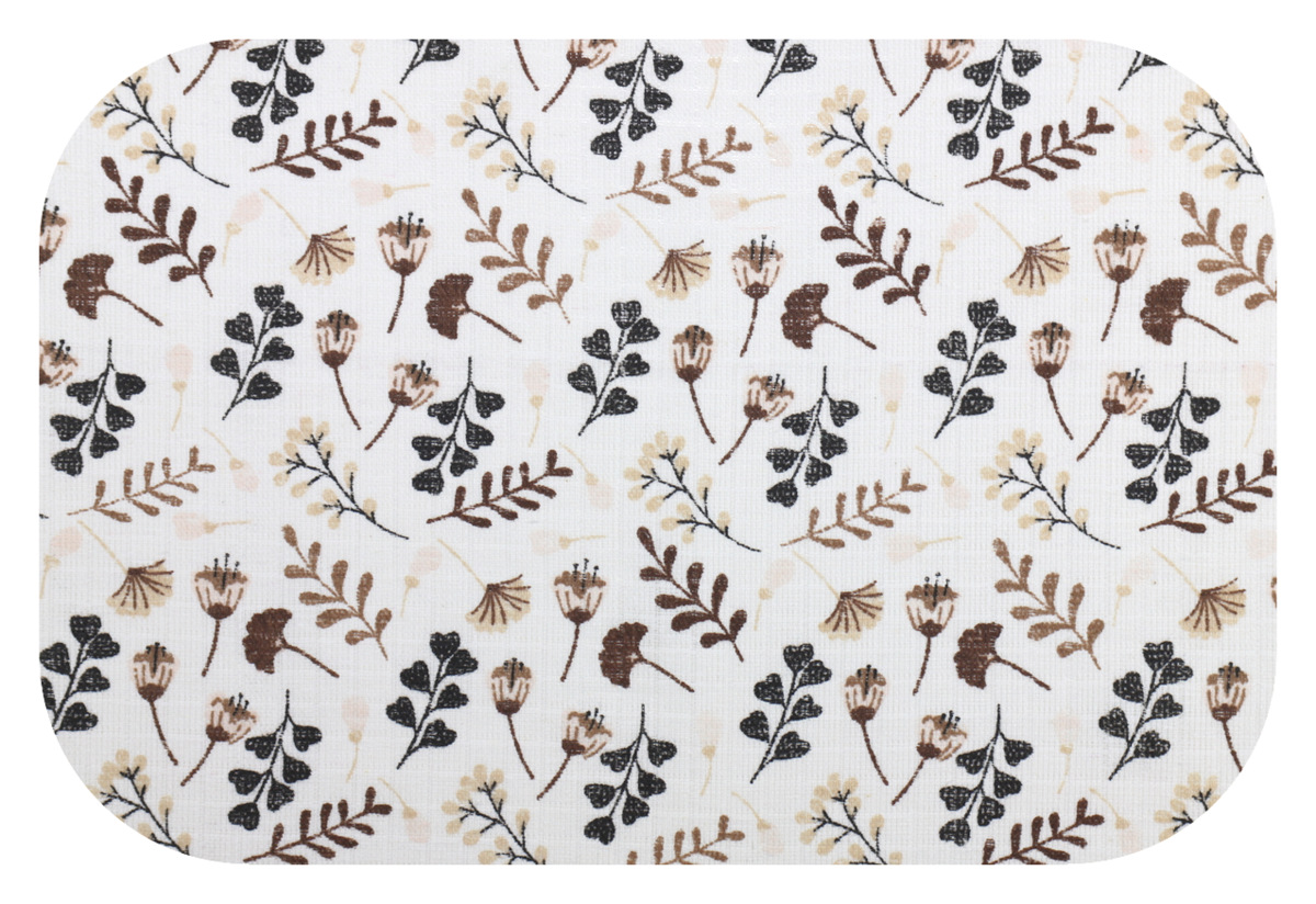 Dětská bavlněná plena Květy hnědé