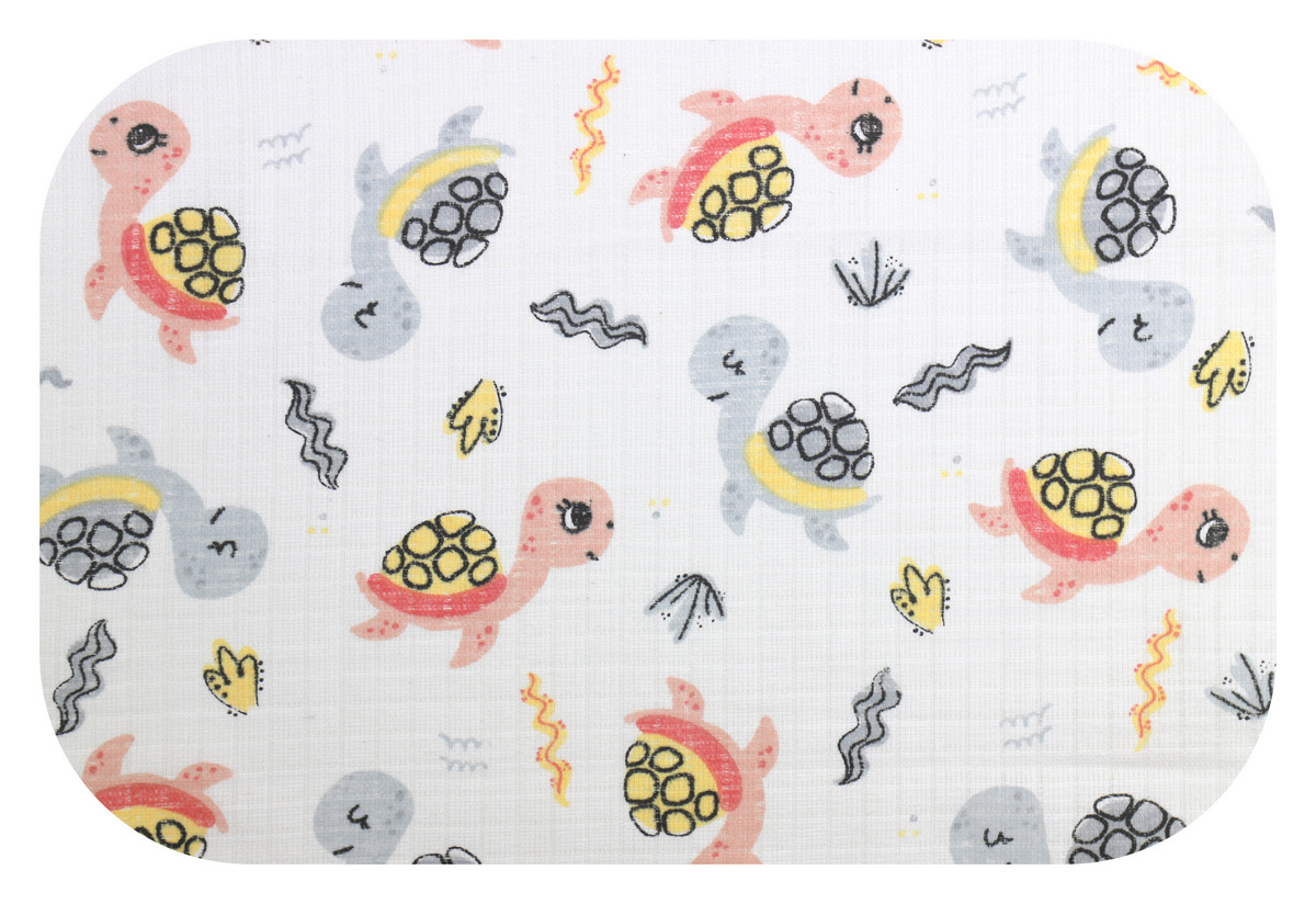 Dětská bavlněná plena Želvička růžová