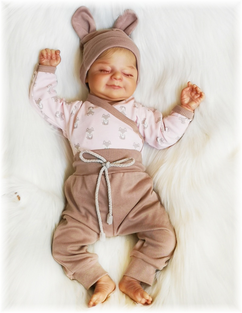 Kojenecké tepláčky Lišáček kapučíno 56