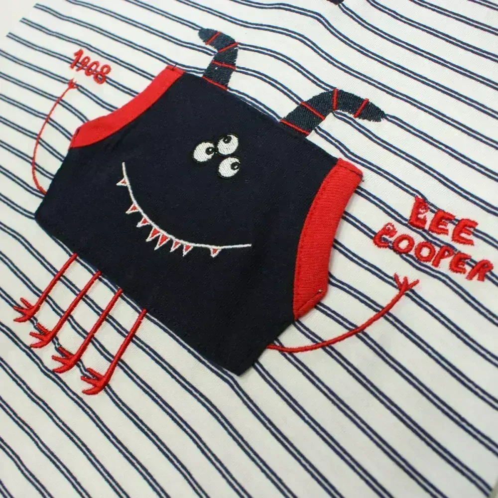 Chlapecký letní overal LEE COOPER Polo modrý proužek 62