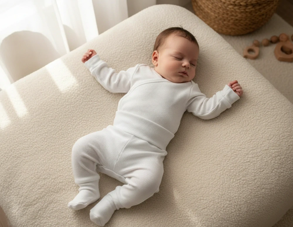 Kojenecká 2D rostoucí souprava zavinovací body+tepláčky bílá 68/74