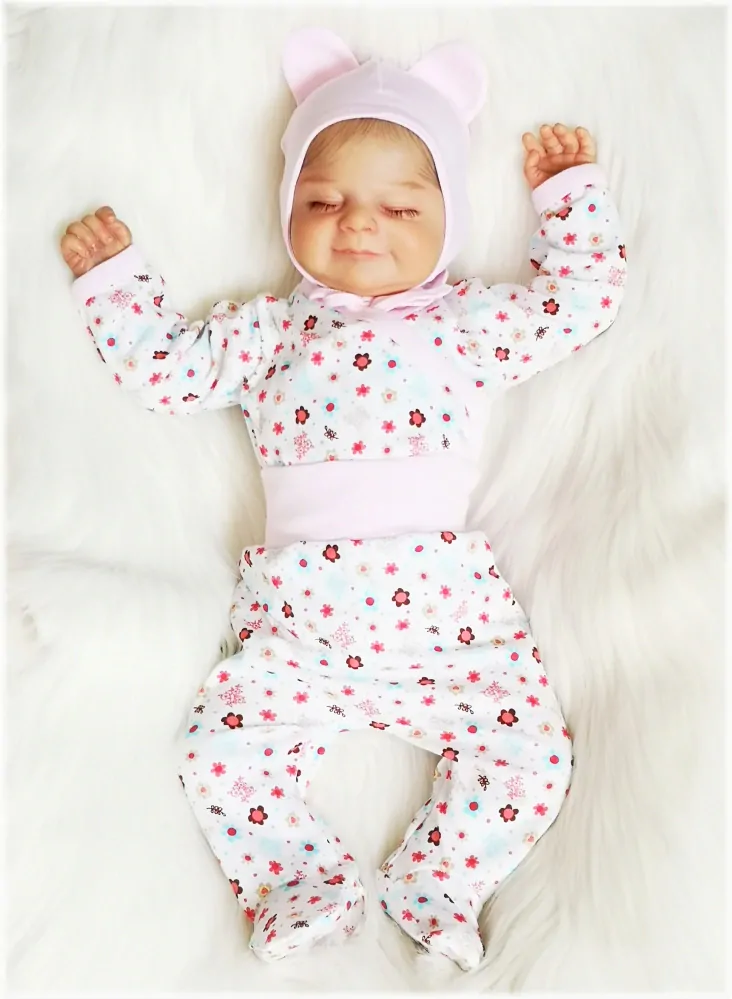 Kojenecké bavlněné polodupačky Barevné květinky 50