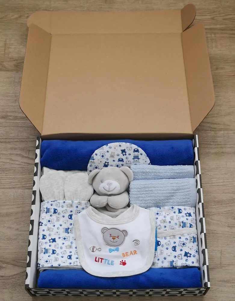 Dárkový set pro miminko Šedý medvídek 74