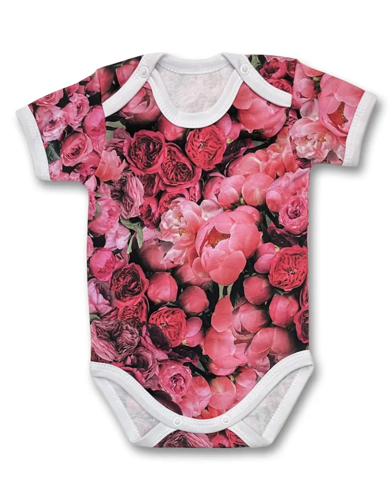 Kojenecká letní 2D souprava Červená růžička 74