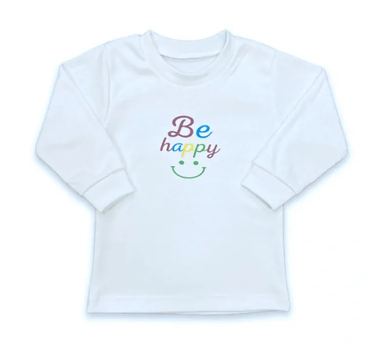 Dětské tričko dl. rukáv BE HAPPY 92
