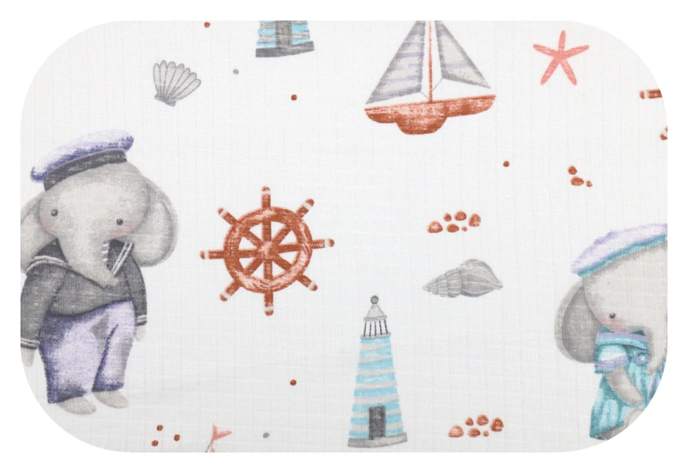 Bavlněná plena s obrázky Slon námořník
