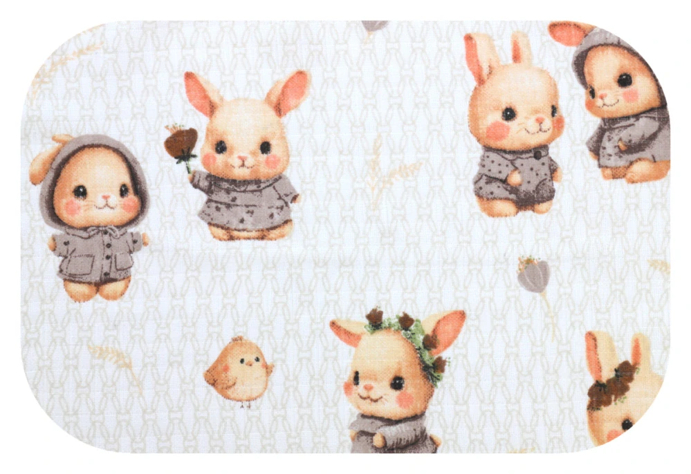 Bavlněná plena s obrázky Sladký králíček