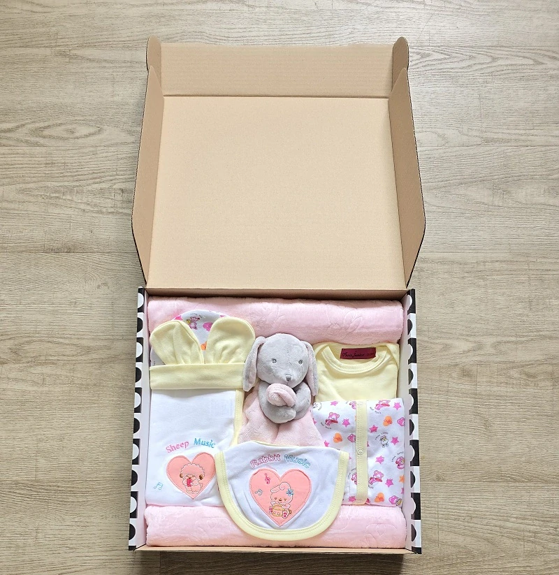 Brumlík dárkový set pro miminko Zajíček vanilka 56/62