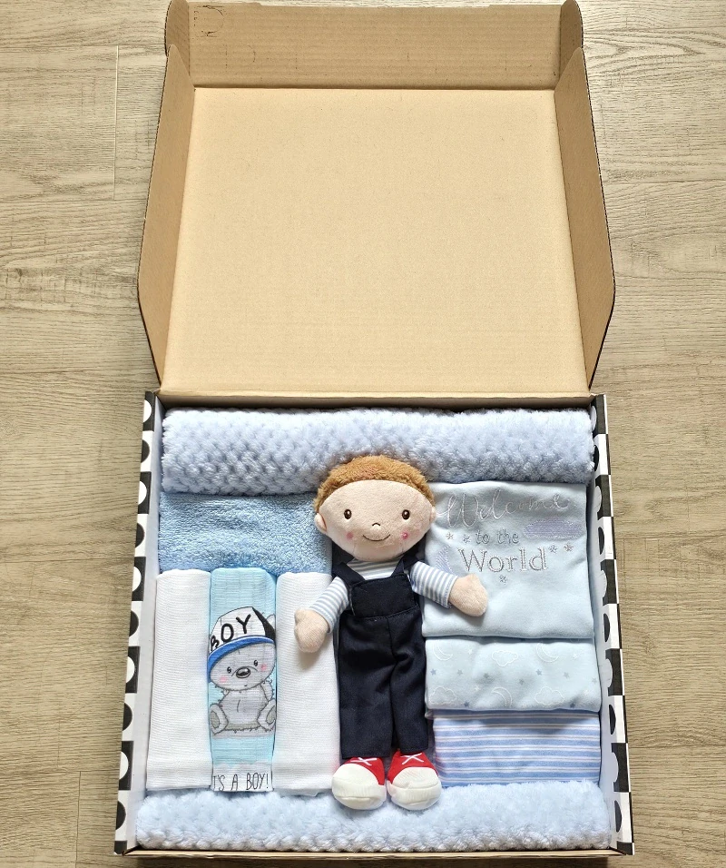 Brumlík dárkový set pro miminko Vítej na světě modrá 56/62