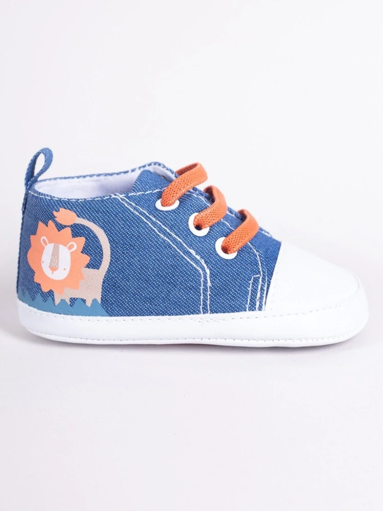 Kojenecké capačky jeans lvíček
