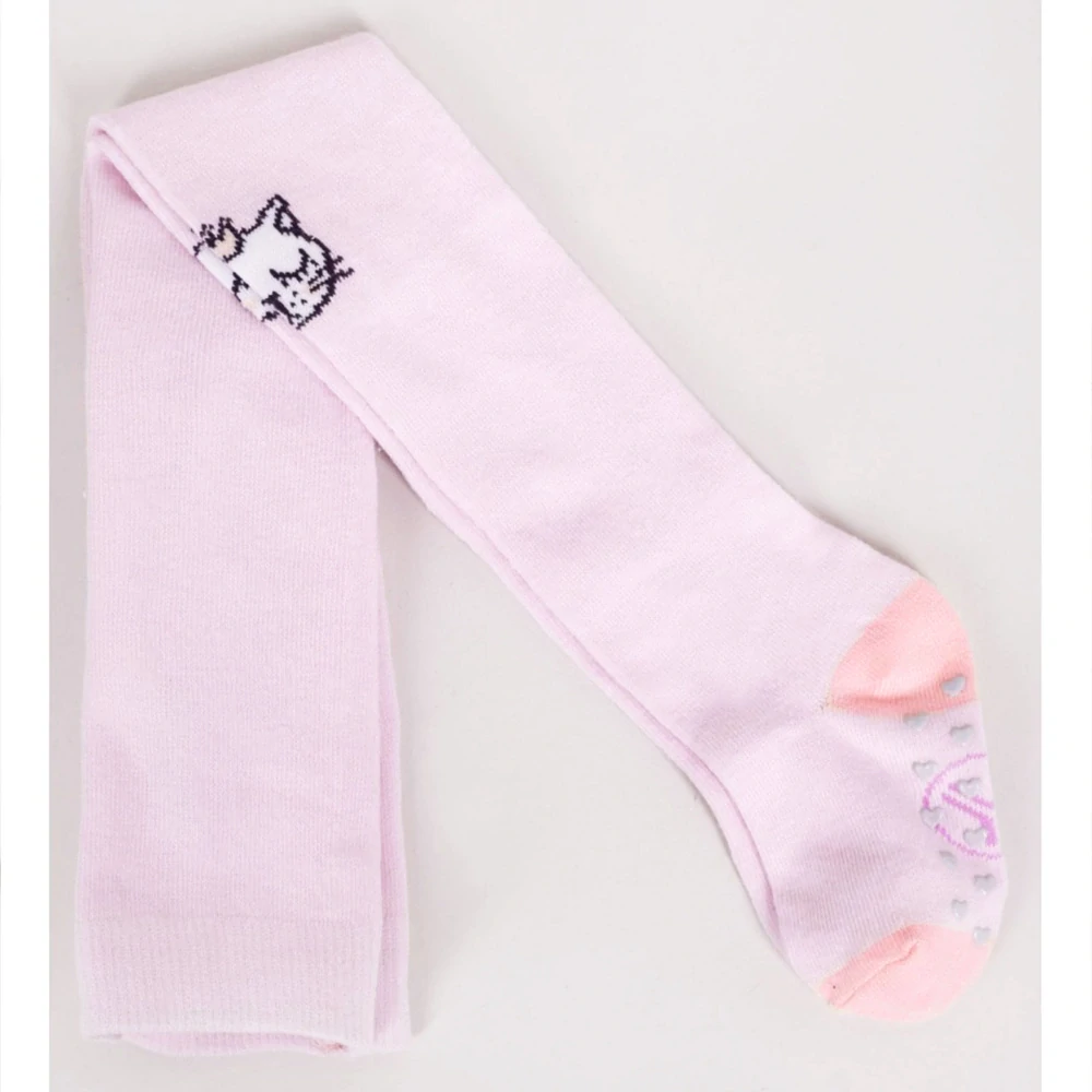 YO dětské punčocháčky s ABS Kočička lila