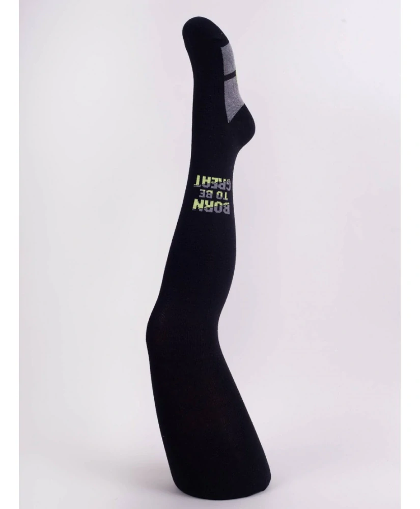 YO dětské punčocháčky BORN TO BE GREAT černá