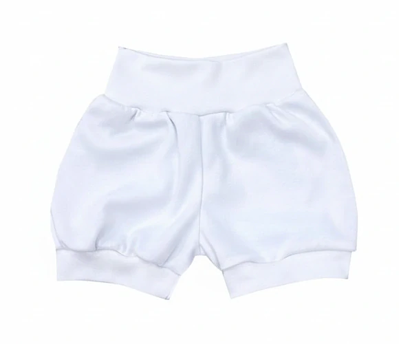 Kojenecké bavlněné kraťasy - bílá 62