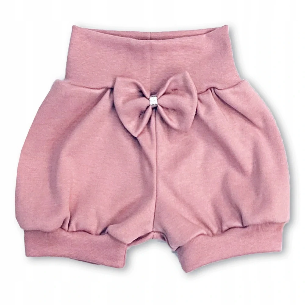 Kojenecké bavlněné kraťasy - pudr růž 74