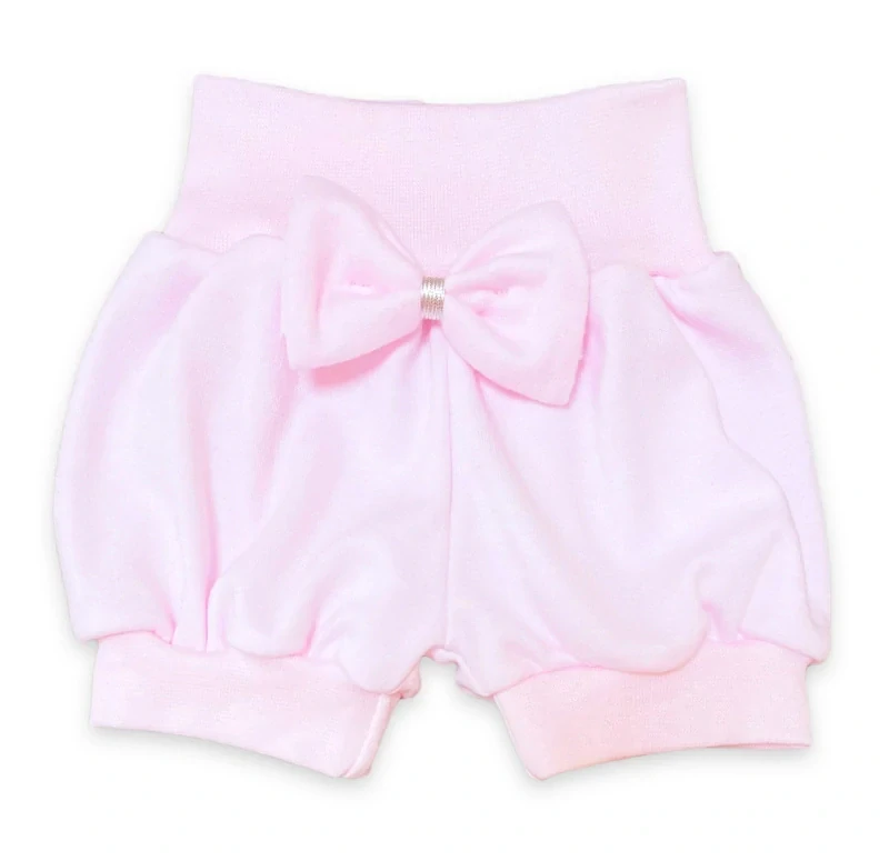 Kojenecké bavlněné kraťasy - růžová 80