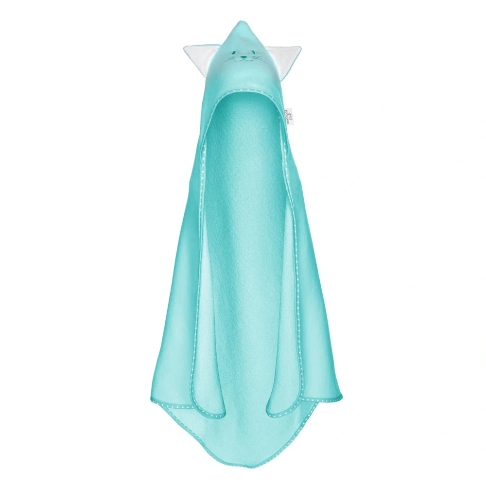Bocioland dětská froté osuška Kočka tyrkys