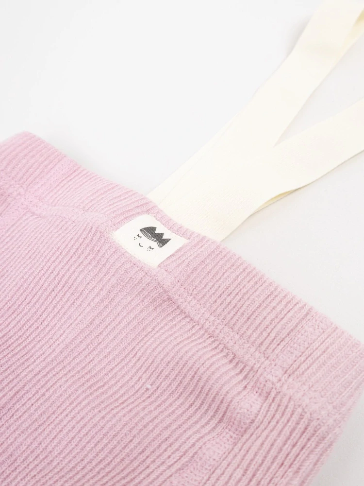 Dětské bavlněné punčocháče se šlemi pudrová 92/98