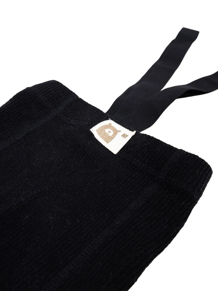 Dětské bavlněné punčocháče se šlemi černá 92/98