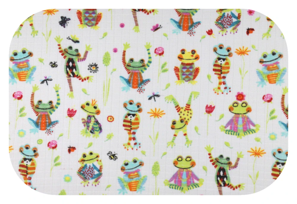Dětská bavlněná plena Barevné žabky