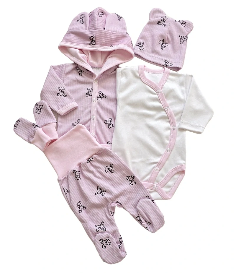 Kojenecká 5D souprava Brum Brumlík růžová 56