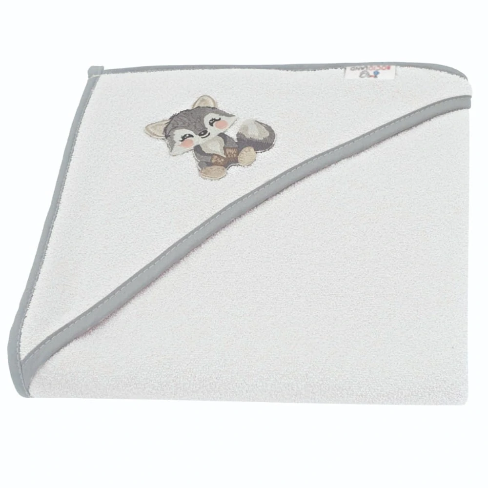 Bocioland dětská termofroté osuška 100x100 Vlček šedá