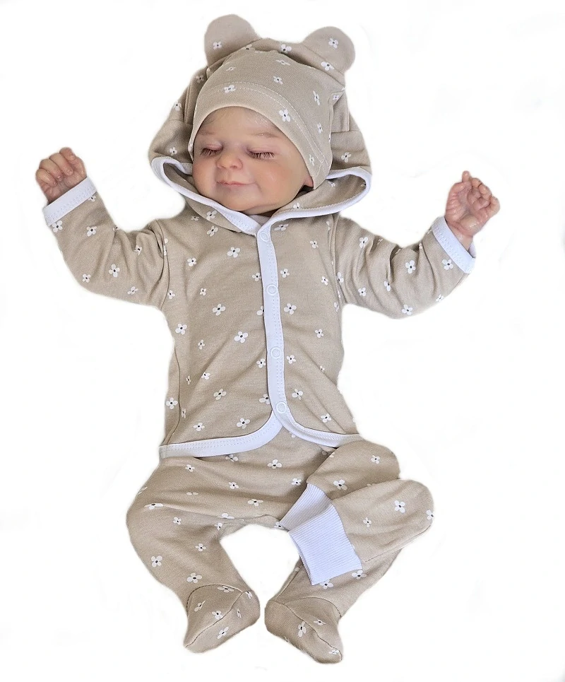 Kojenecká 5D souprava Kvítek kapučíno 48