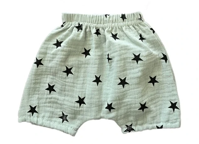 Kojenecké mušelínové kraťasy Hvězdička máta 62