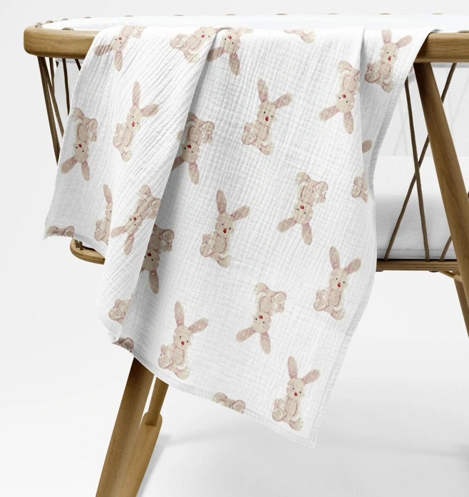 Dětská mušelínová osuška Zajíčci