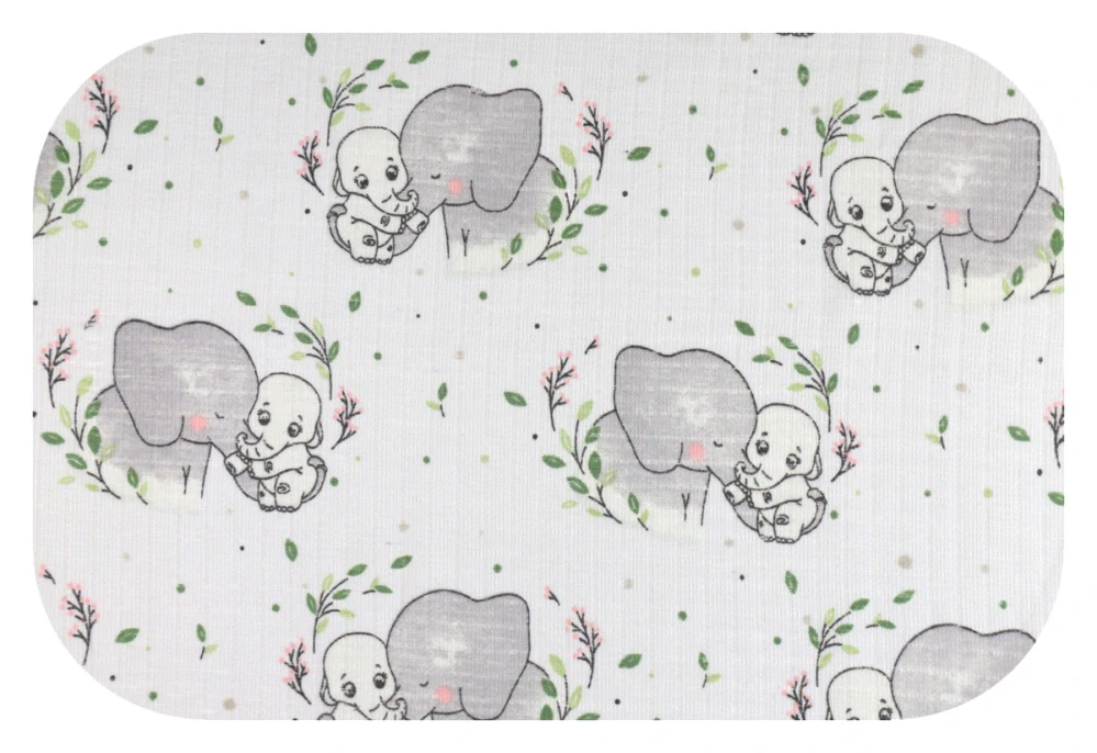 Dětská bavlněná plena Myška na kole šedá