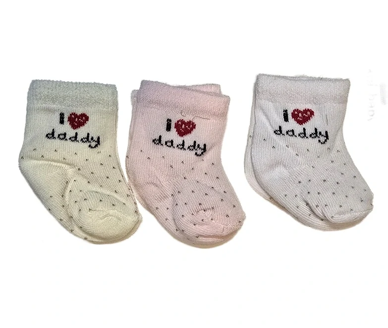 Kojenecké ponožky 3 kusy I LOVE DADDY