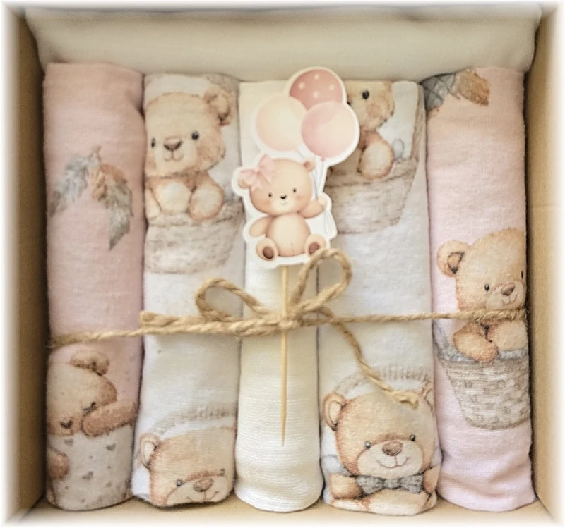 Brumlík plenkový set Medvídci lapač snů růžová