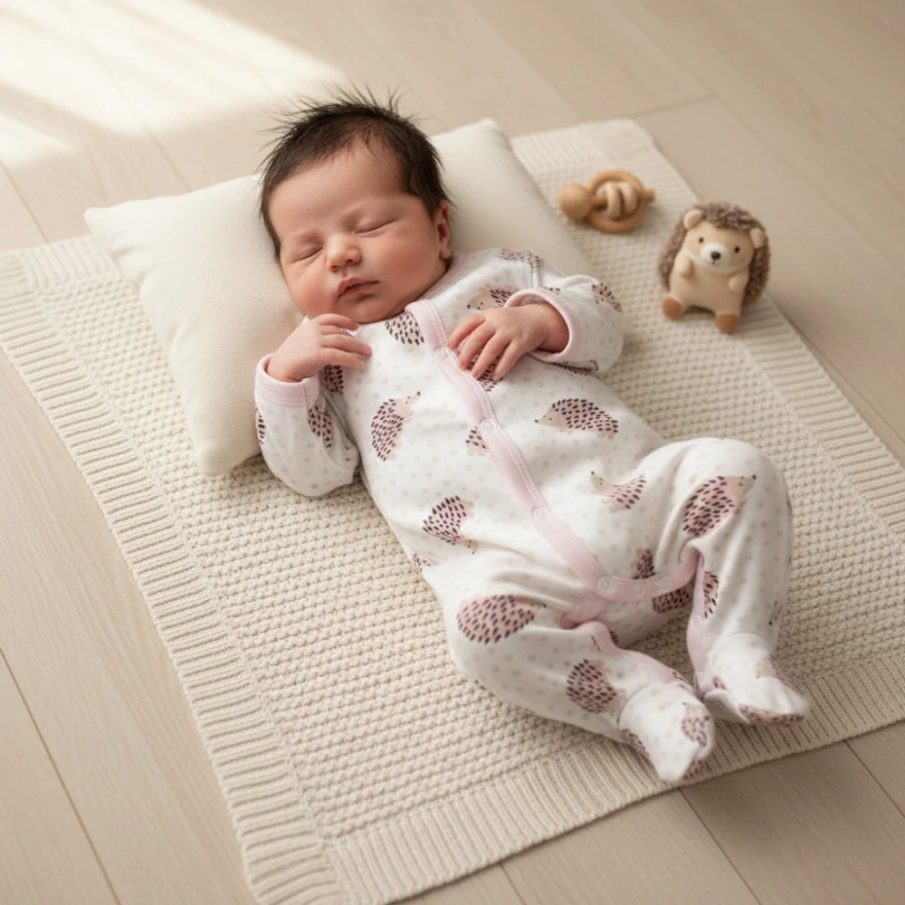 Kojenecký overal Ježeček růžový 48