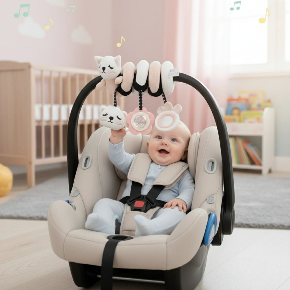 Hračka na postýlku/kočárek spirála KITTY