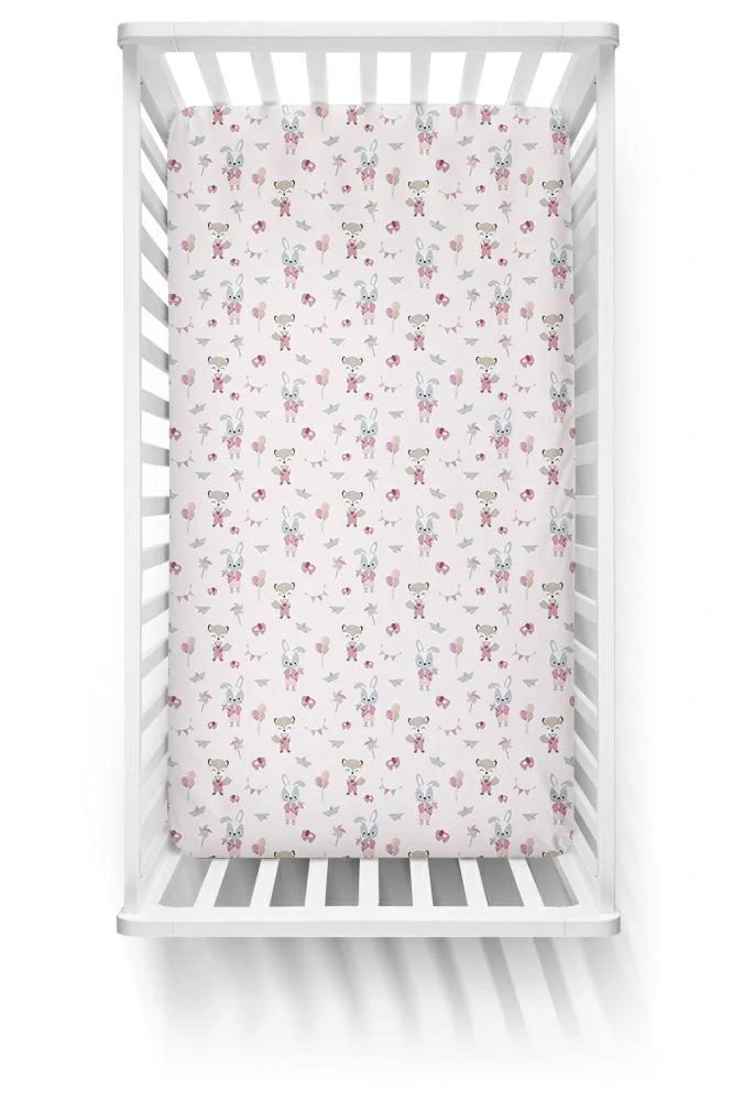 Dětské bavlněné prostěradlo Liška a králíček