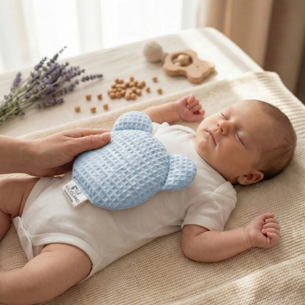 Bocioland nahřívací a chladící polštářek s levandulí Medvídek modrá