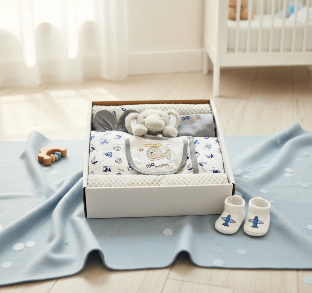 Brumlík dárkový set pro miminko Vrtulník 50/62