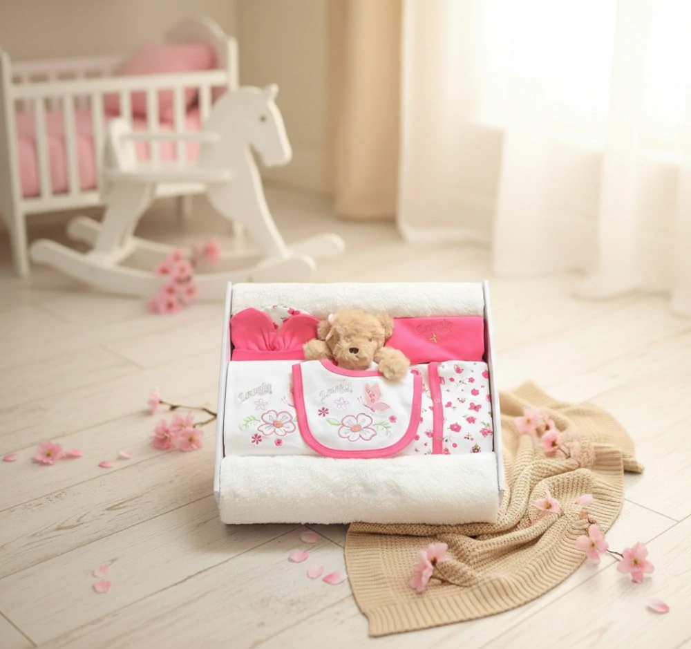 Brumlík dárkový set pro miminko Medvídek s mašličkou 74