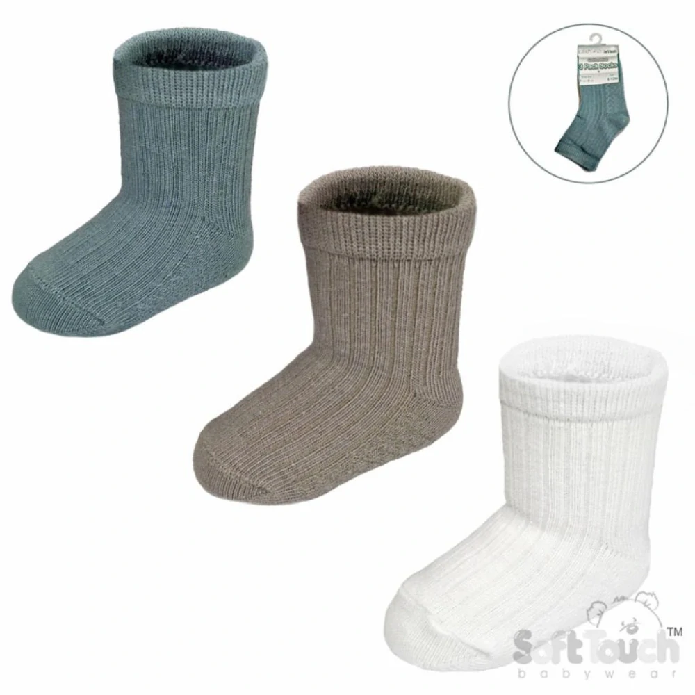 Kojenecké ponožky 3 ks Soft Touch Sage