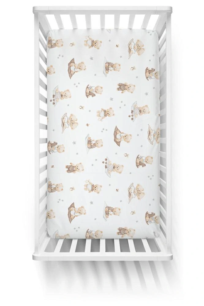 Dětské bavlněné prostěradlo 120 × 60 cm – Baby méďa