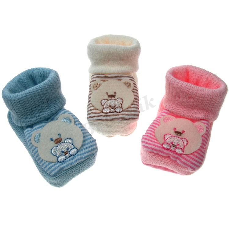 Kojenecké capáčky medvídek - krémové