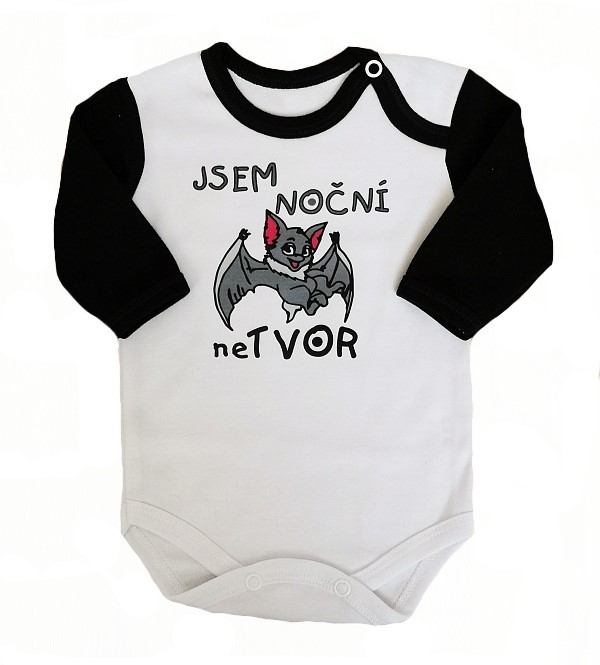 Vtipné body s nápisem “JSEM NOČNÍ neTVOR” 80