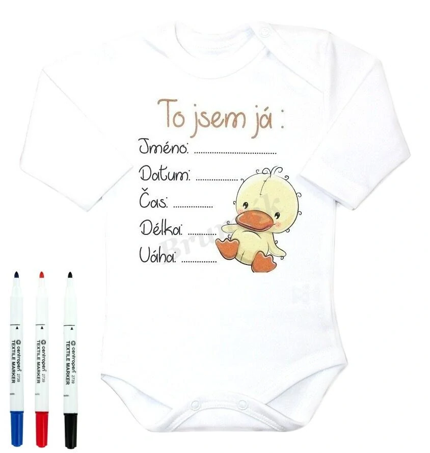 Originální body pro novorozené miminko Kačenka 50
