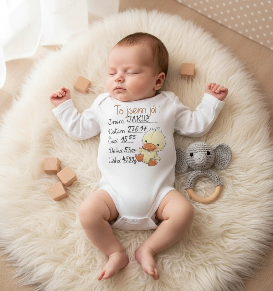 Originální body pro novorozené miminko  Štěňátko 50