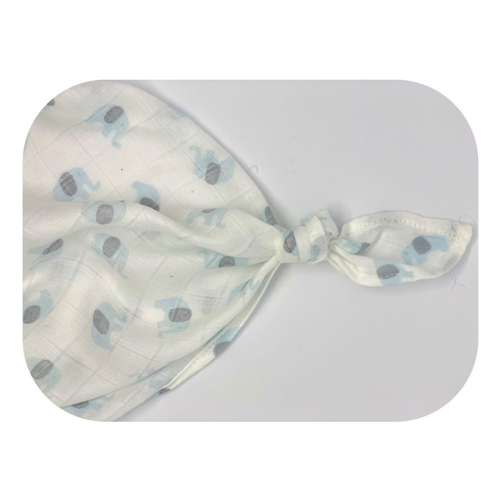 Dětská bambusová plena Sloníci modrá