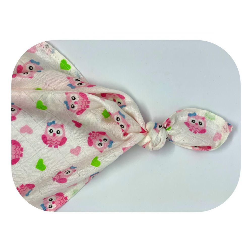 Dětská bambusová plena Sovička růžová