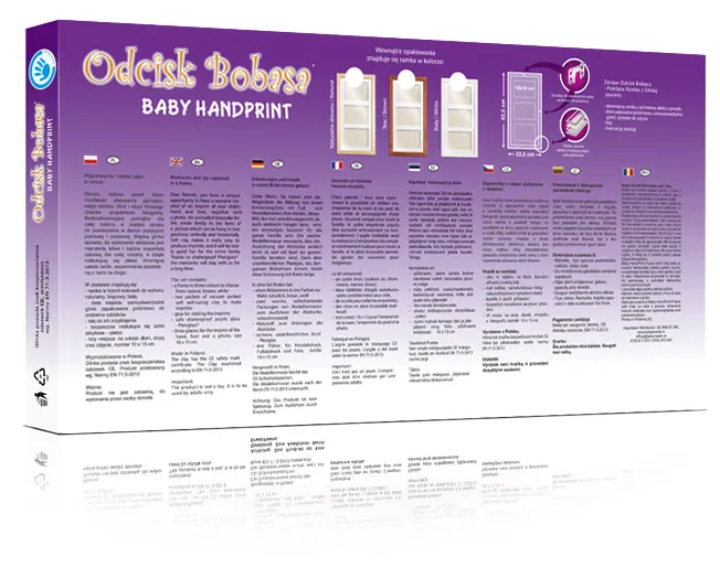 Rámeček pro foto a otisk ručičky a nožičky miminka 3 bílý